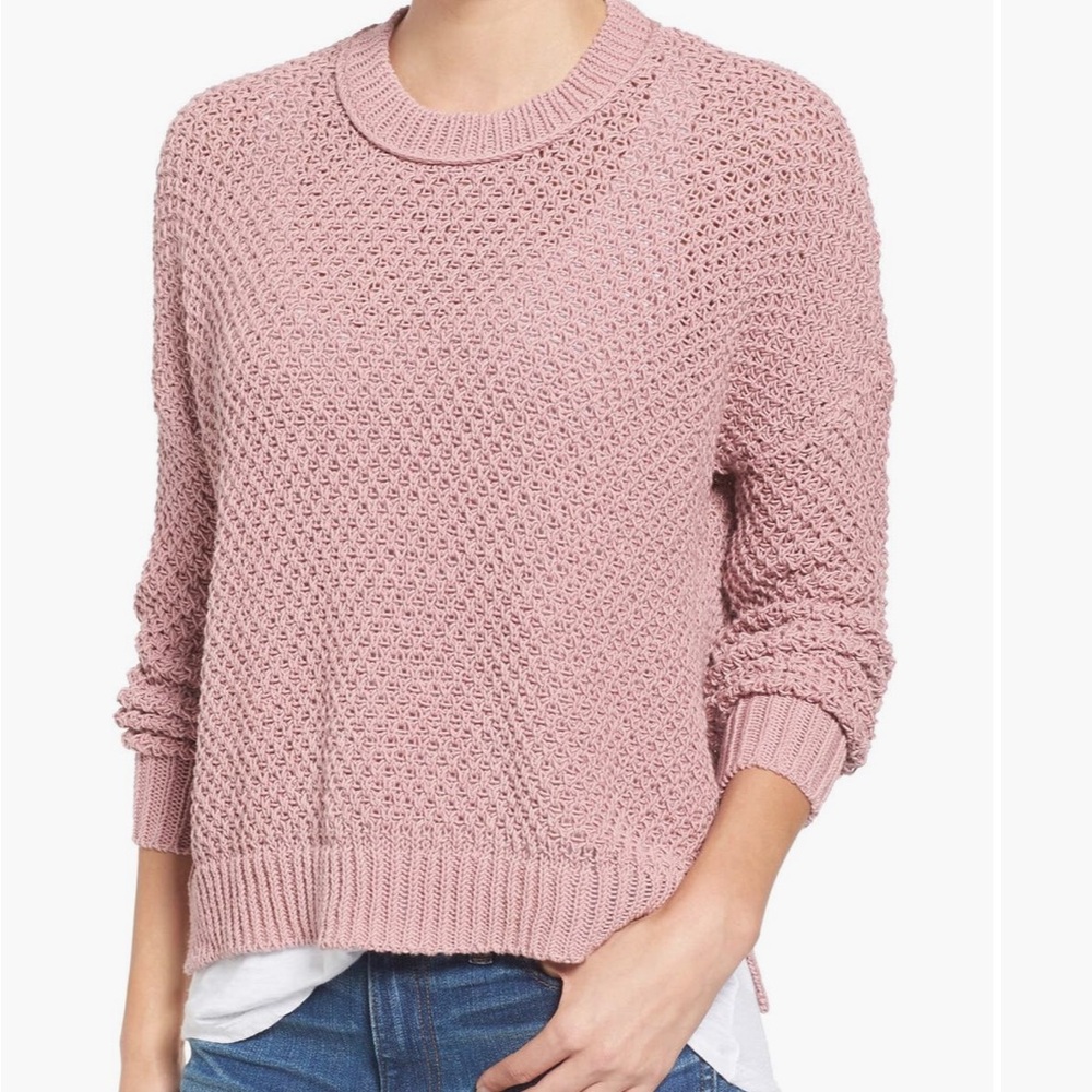 Madewell Women's Dusty Pink Crew Neck Sweater